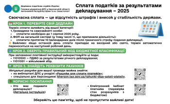 Сплата податків за результатами декларування – 2025
