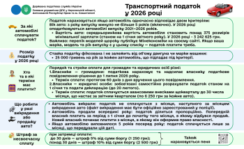 Транспортний податок у 2026 році 