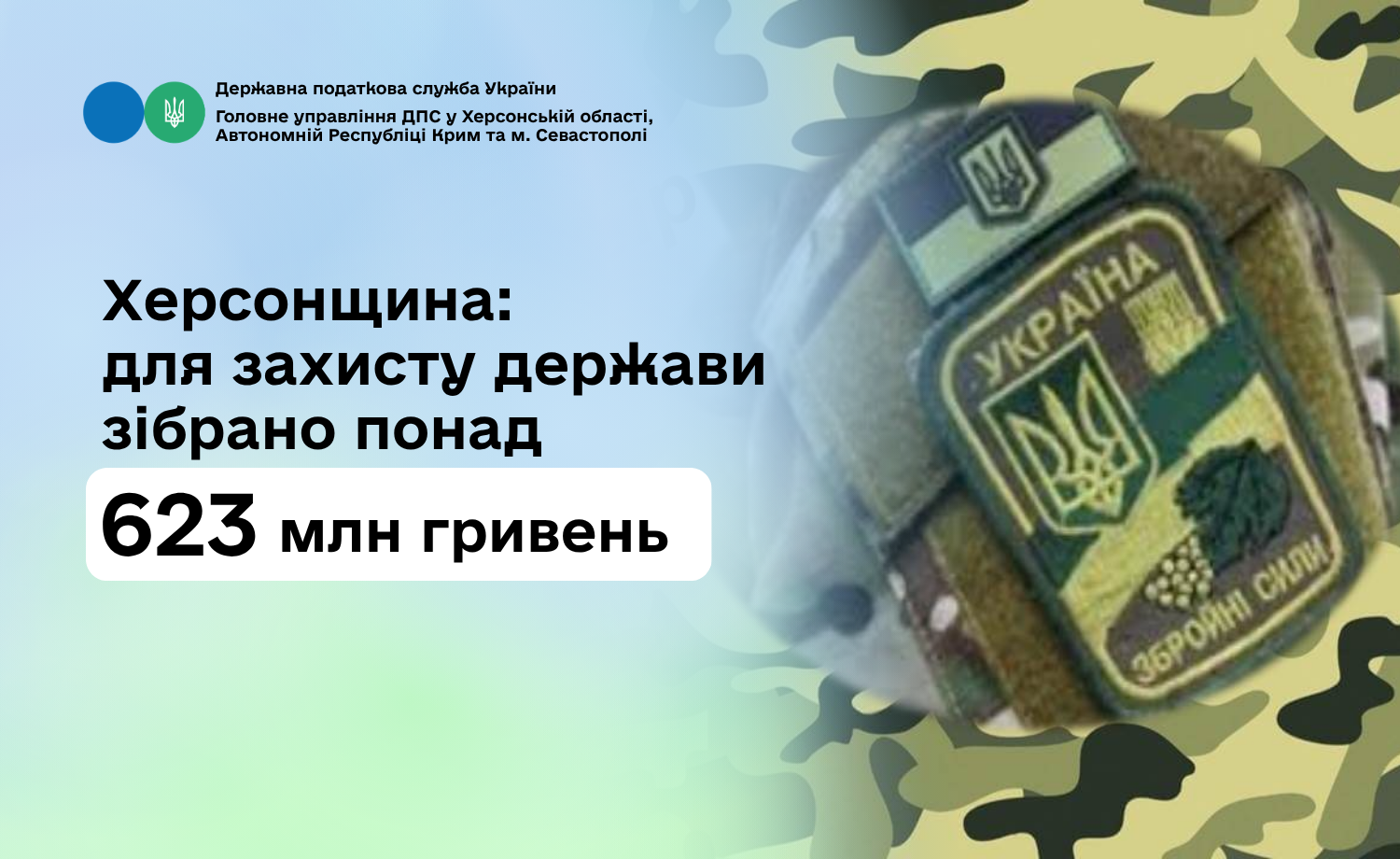 Херсонщина: для захисту держави зібрано понад 623 млн гривень