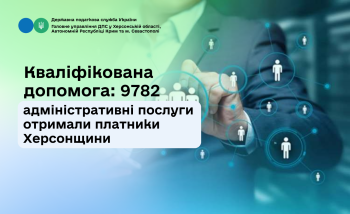 Кваліфікована допомога: 9782 адміністративні послуги отримали платники Херсонщини
